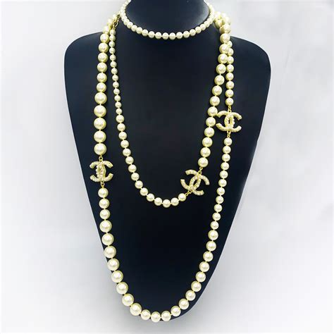 chanel blue and white pearl necklace|buy chanel pearl necklace.